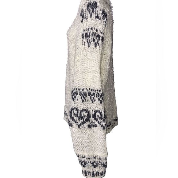 Anthropologie Pilcro Petra Feathered White Wool Alpaca Crewneck Pullover Sweater - Picture 4 of 6